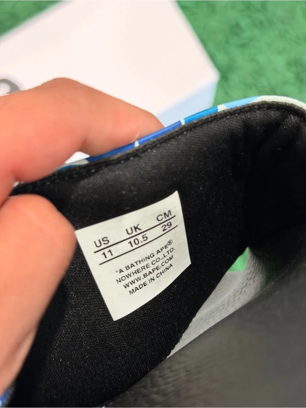 BAPE - Blue ABC Camo Logo Slides - Size 7M